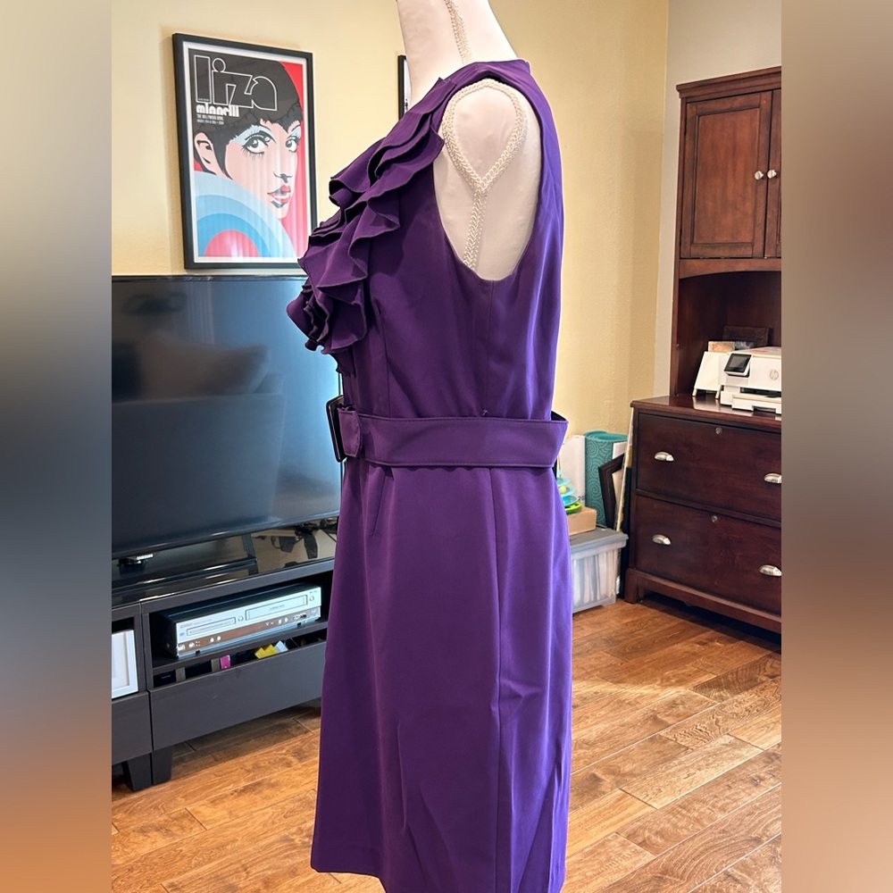 Spense Purple Ruffle Midi Dress - Picture 4 of 6